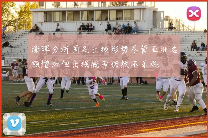 谢晖分析国足出线形势尽管亚洲名额增加但出线概率仍然不乐观
